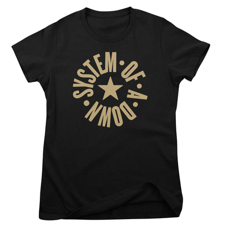 System Of A Down Circle Star Logo Girly Tee