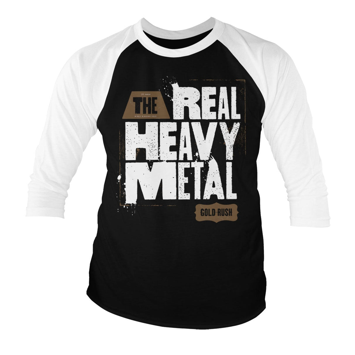 Gold Rush - Real Heavy Metal Baseball 3/4 Sleeve Tee