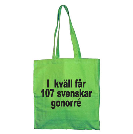 Ikväll Får 107 Svenskar Gonorre Tote Bag