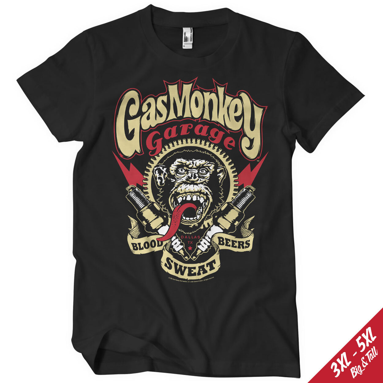Gas Monkey Garage - Spark Plugs Big & Tall T-Shirt