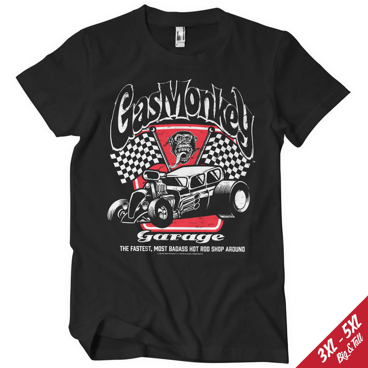 Badass Gas Monkey Garage Big & Tall T-Shirt