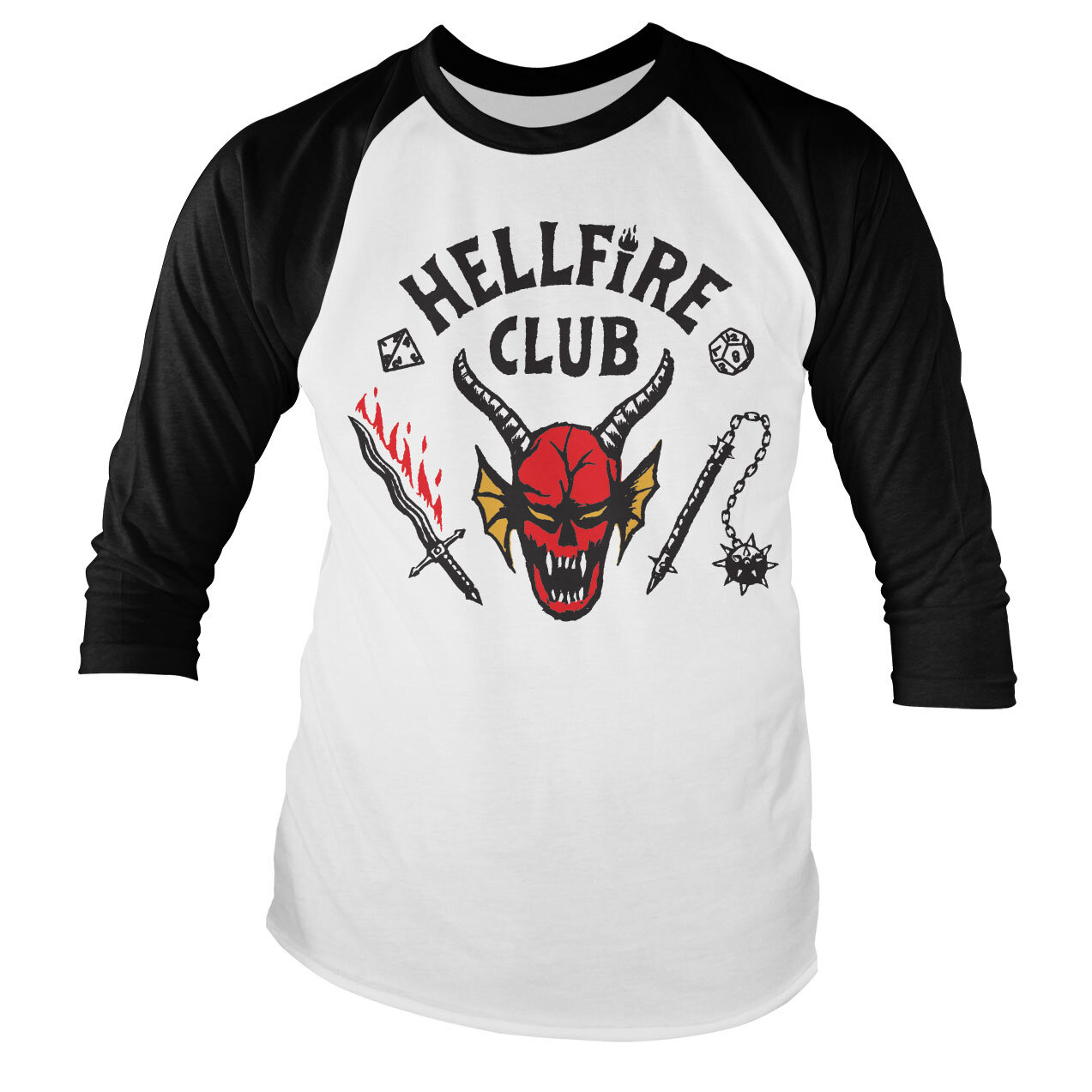 Stranger Things - Hellfire Club Baseball Long Sleeve T-Shirt - Shirtstore
