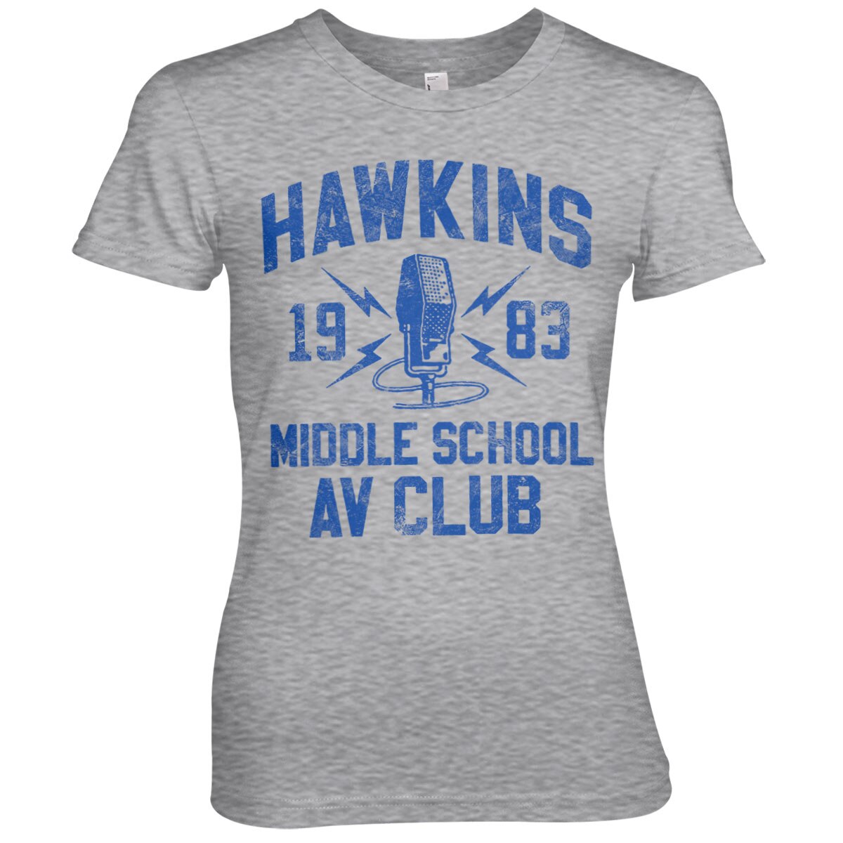 Ann Arbor T-Shirt Co. Hawkins Middle School A.V. Club | Vintage 80s AV Hawkin Women V-Neck T-Shirt Top